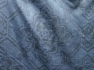 アンティーク　華紋模様織り出し本場泥大島紬着物(5マルキ)